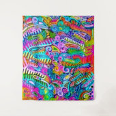 色鮮やかな抽象芸術型枠第9条 タペストリー (正面)