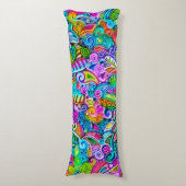 色鮮やかな抽象芸術型枠第9条 ボディピロー (正面縦)