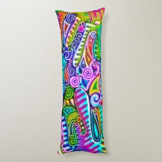 色鮮やかな抽象芸術型枠第9条 ボディピロー (裏面 (縦))