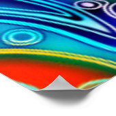 色鮮やかな抽象芸術型枠第9条 ポスター (角)