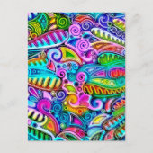 色鮮やかな抽象芸術型枠第9条 ポストカード (正面)