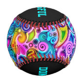 色鮮やかな抽象芸術型枠第9条 野球ボール (正面)