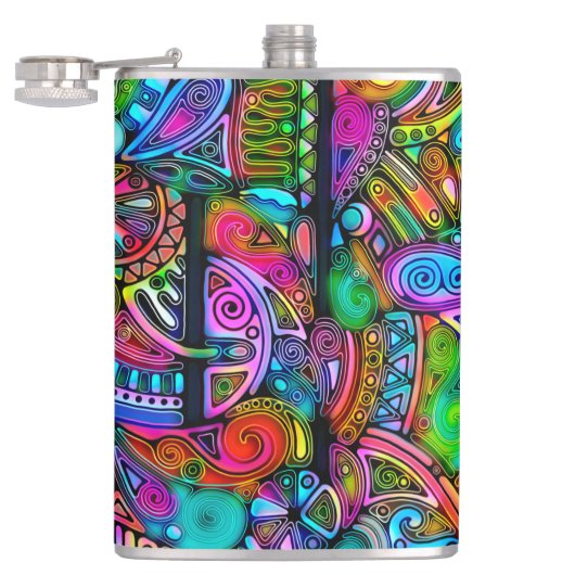 色鮮やかな抽象芸術型枠10 フラスク (オープン)
