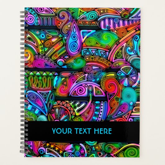 色鮮やかな抽象芸術型枠10 プランナー手帳 (正面)