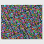 色鮮やかな抽象芸術型枠10 ラッピングペーパー (フラット)
