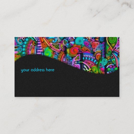 色鮮やかな抽象芸術型枠10 名刺 (裏面)