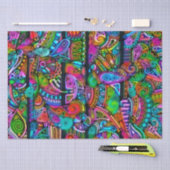 色鮮やかな抽象芸術型枠10 薄葉紙 (クラフト)