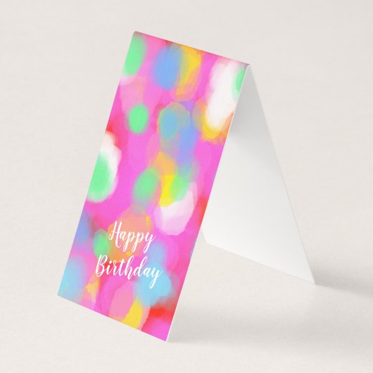 色鮮やかな楽しい誕生日メッセージ (正面)