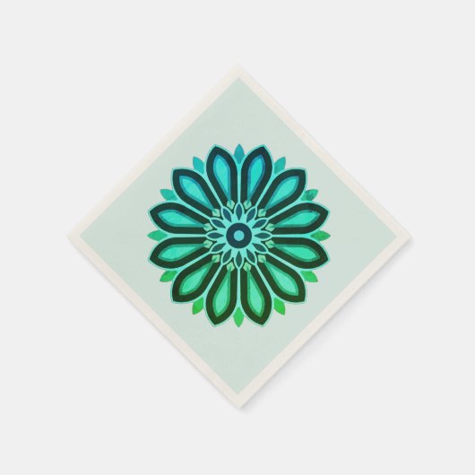 色鮮やかな花アートギフトドーターママボス2026 スタンダードカクテルナプキン (角)