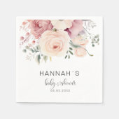 色鮮やかな花、赤ちゃんシャワー スタンダードカクテルナプキン (正面)