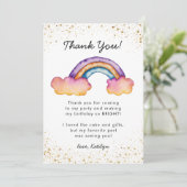 色鮮やかな虹の誕生日 サンキューカード (スタンド正面)