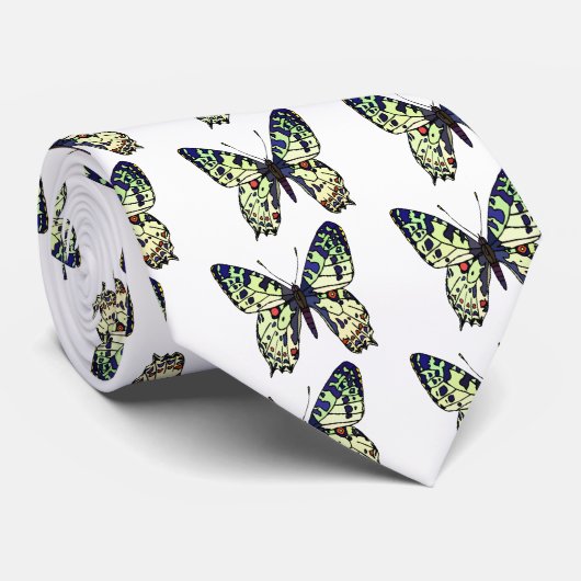色鮮やかな蝶 ネクタイ (ロール)