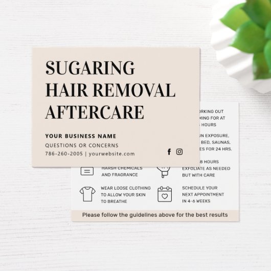 色鮮やかな髪の抜け落としアフターケアカード (デスク)