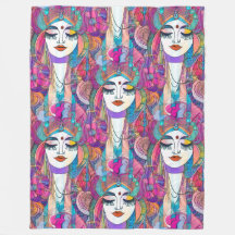 色鮮やかなART of顔 – シームレスパターン2