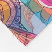 色鮮やかなART of顔 – シームレスパターン2 フリースブランケット (角)