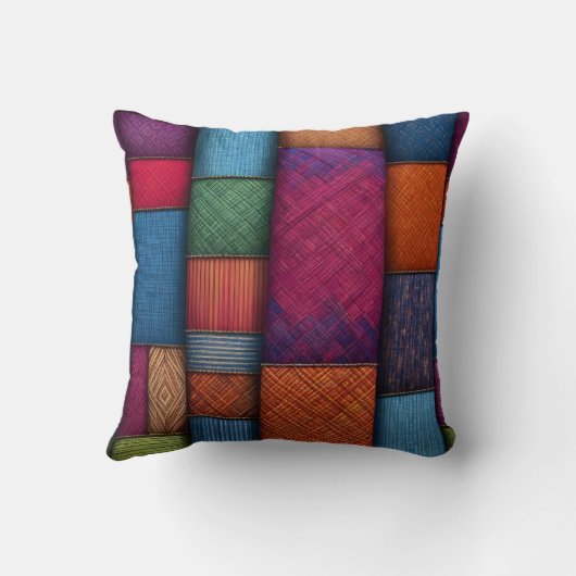 色鮮やかの織鮮やか織 クッション (裏面)