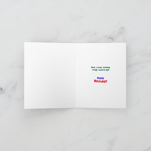 色鮮やかはっきりしたな誕生日 カード (内部)