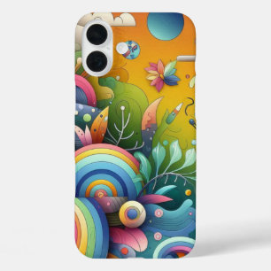 色鮮やかデザイン iPhone 16 PLUSケース