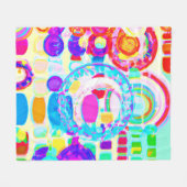 色鮮やかランダムパターン フリースブランケット (正面(横))