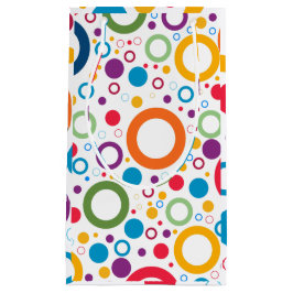 色鮮やかリングや輪 スモールペーパーバッグ