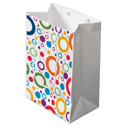 色鮮やかリングや輪 ミディアムペーパーバッグ (正面アングル)