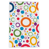 色鮮やかリングや輪 ミディアムペーパーバッグ (正面)