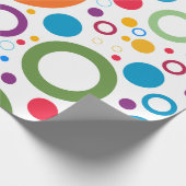 色鮮やかリングや輪 ラッピングペーパー (角)