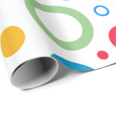 色鮮やかリングや輪 ラッピングペーパー (ロールコーナー)