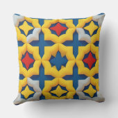 色鮮やか付きジオメトはっきりしたリパターン クッション (裏面)