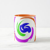 色鮮やか付きモダン芸術的デザイン マグカップ (中央)