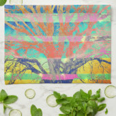 色鮮やか付き数々のターコイズグリーンキッチンタオル キッチンタオル (折り畳み)