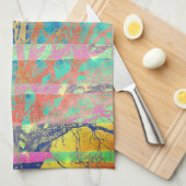色鮮やか付き数々のターコイズグリーンキッチンタオル キッチンタオル (四つ折り)