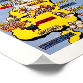 色鮮やか図解入りの、写真付きのなニュージーランドプリント ポスター (角)