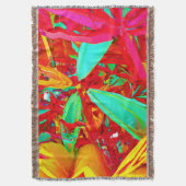 色鮮やか抽象芸術パターン スローブランケット (正面縦)