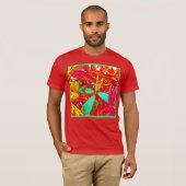 色鮮やか抽象芸術パターン Tシャツ (正面フル)