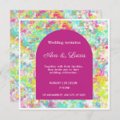 色鮮やか数々の結婚式招待状 招待状 (正面/裏面)