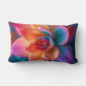 色鮮やか数々の花デザイン装飾用クッション ランバークッション (裏面)