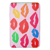 色鮮やか柄でキス バスマット (正面縦)