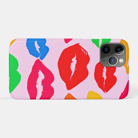 色鮮やか柄でキス Case-Mate iPhoneケース (裏面(横))