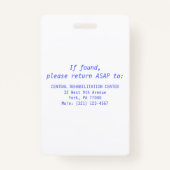 色鮮やか病院CNA写真ID名バッジ バッジ (裏面)