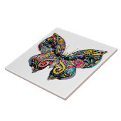 色鮮やか蝶スケッチ タイル (側面)