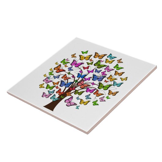 色鮮やか蝶 タイル (側面)