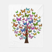 色鮮やか蝶 フリースブランケット (正面)