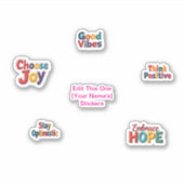 色鮮やか3-Dポジティビティのシール シール (正面)