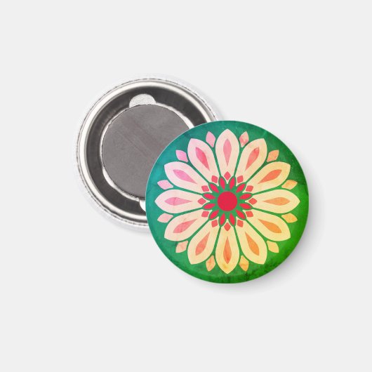 色鮮モダンやかな花の贈り物の娘の母 マグネット (正面/裏面)