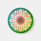 色鮮モダンやかな花の贈り物の娘の母 マグネット (正面)
