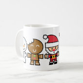 色5のクリスマスのキャラクターのためのYay コーヒーマグカップ (正面左)