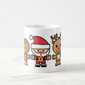 色5のクリスマスのキャラクターのためのYay コーヒーマグカップ (中央)