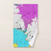 色（ばちゃばちゃ）跳ねる バスタオルセット (ハンドタオル)