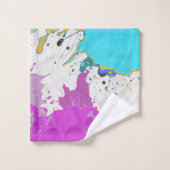 色（ばちゃばちゃ）跳ねる バスタオルセット (ウォッシュタオル)